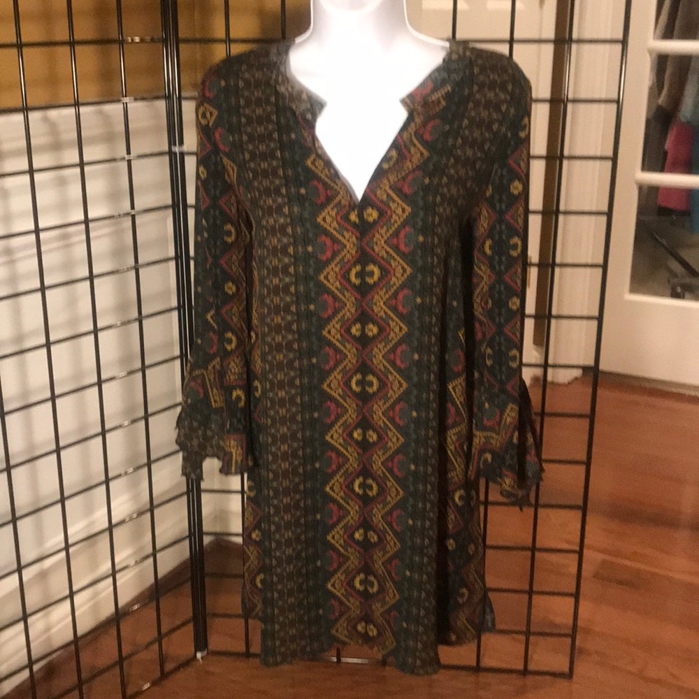 New With Tags, Long Sleeve Patterned Dress